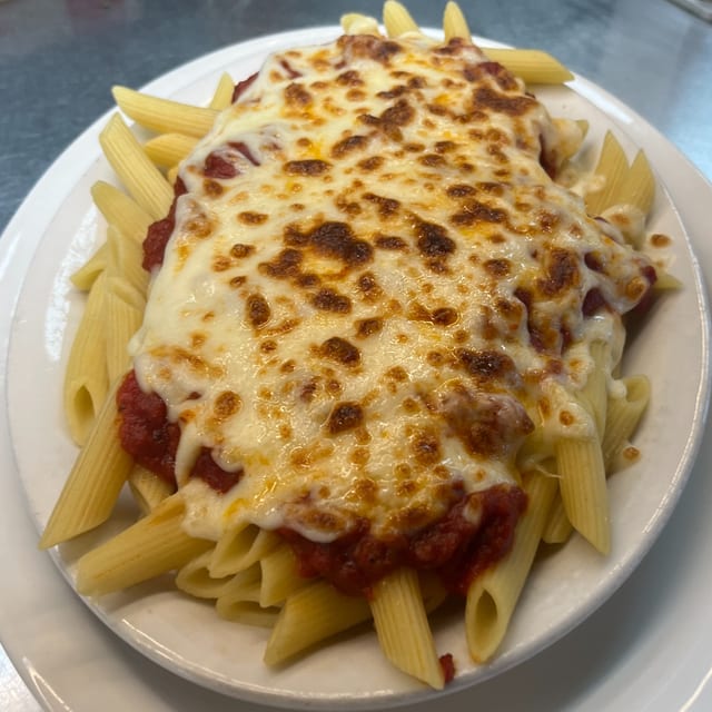 Luncheon Mostaccioli al Forno.